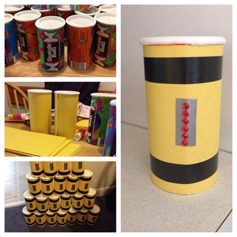 Scream Canisters Centerpieces for Monsters Inc. Birthday Party
