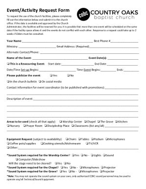 Fillable Online Facility Use Request Form - Saint Maximilian Kolbe ...