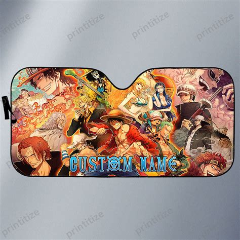 Buy Personalized Custom Name One Piece Characters Sun Shade Online ...