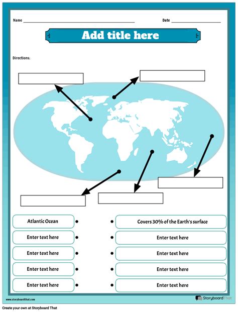 Printable World Map With Oceans Names | World Map With Countries