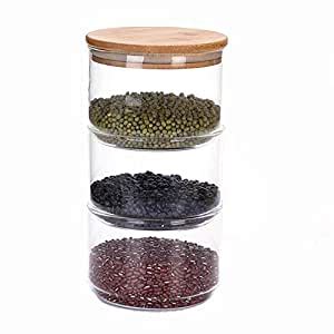 Buy Chiatai Kitchen Food Glass Storage Jars,Airtight Sealed Glass ...