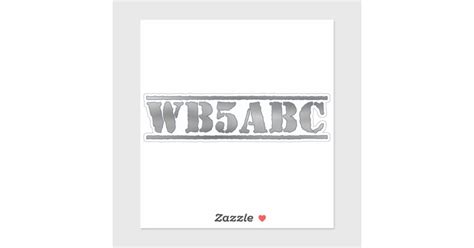 Custom Call Sign Sticker 的图像结果