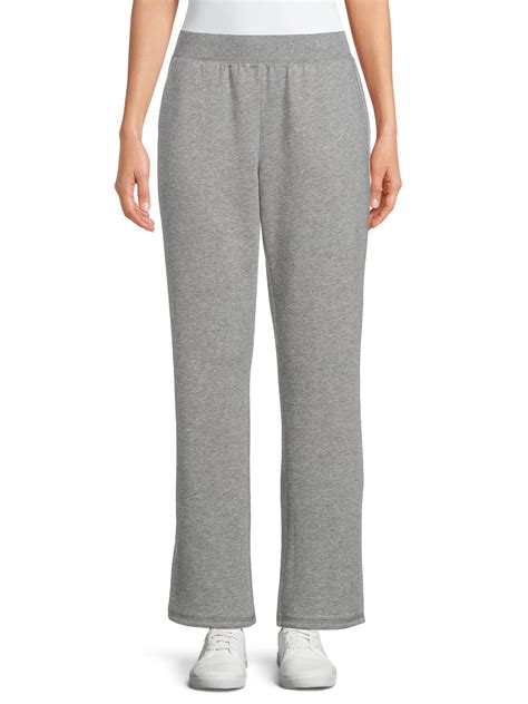 Time & Tru women's Fleece Straight Leg Pants - Walmart.com