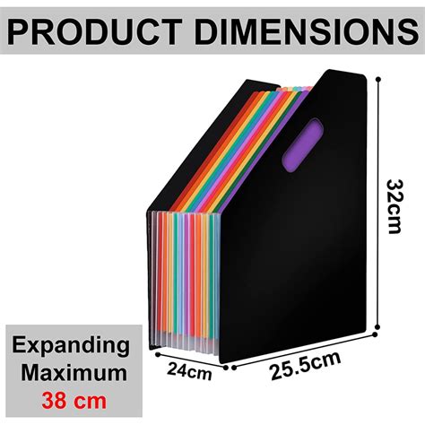 NISUN 12 Pockets Vertical Expanding File Folders Letter A4 Size ...