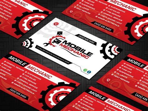 Mechanic Business Card Design 的图像结果