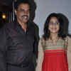 Dilip and Manali Vengsarkar during Maheka Mirpuri's show held in Mumbai.