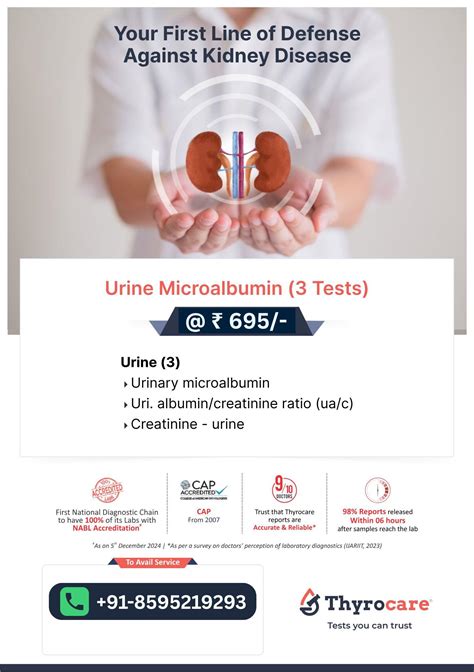 Urine Microalbumin Test | Early Kidney Check @ ₹695 | Thyrocare