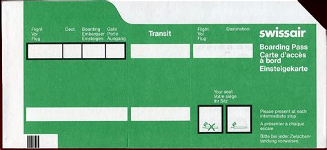 SWISSAIR BOARDING PASS