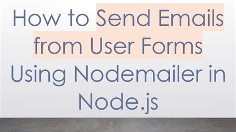 Sending Email Using Node.js through Form 的图像结果