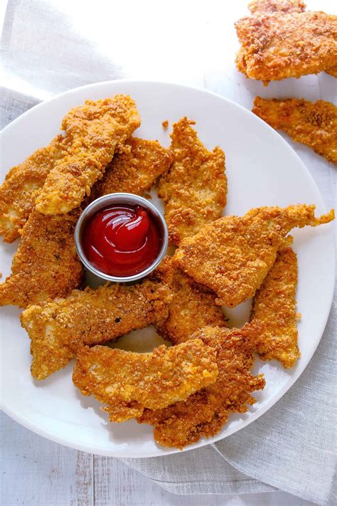 Homemade Cheddar Garlic Chicken Fingers - Layers of Happiness