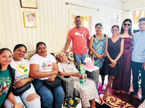 Middlesex centenarian Seeta Siriram celebrated - Stabroek News