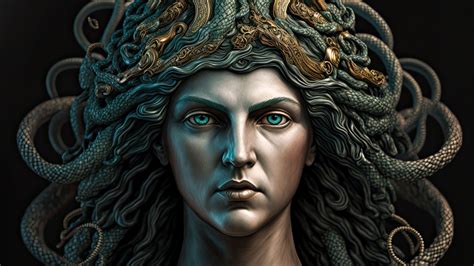 Download wallpaper stone, Greek mythology, medusa-, venomous snakes ...
