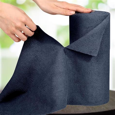 SIRTERIQ Microfiber Cleaning Cloth Roll – 20PK Pre-Cut Tear-Away Sheets ...