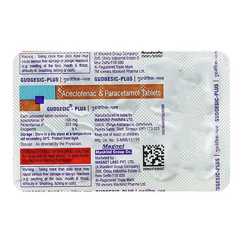 Gudgesic Plus - Strip of 10 Tablets : Amazon.in: Health & Personal Care