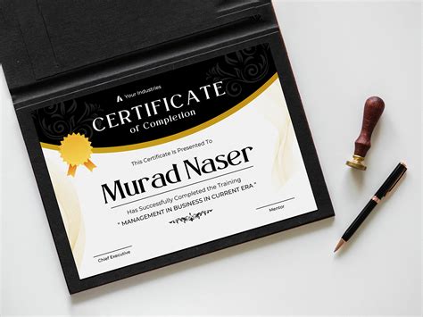 Buy Certificate of Completion Template, Printable & Editable Artist ...