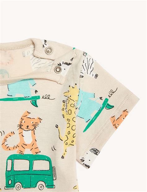 Buy Pure Cotton Animal Print T-Shirt at Marks & Spencer