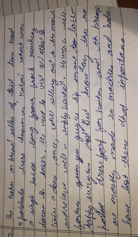 GIVE A PEN-PORTRAIT OF THE BAKER OR THE PADER HIGHLIGHTING THE CHANGES ...