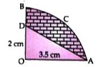 In the figure alongside, OAB is a quadrant of a circle. The radius OA ...