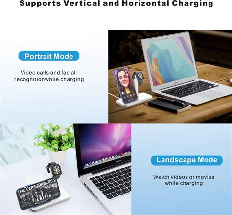 Buy Wireless Charger Stand 2 in 1 iWatch Charging Dock, Wireless ...