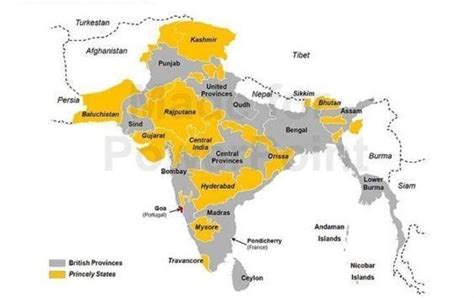 Map SkillOn an outline political map of India, mark the following ...