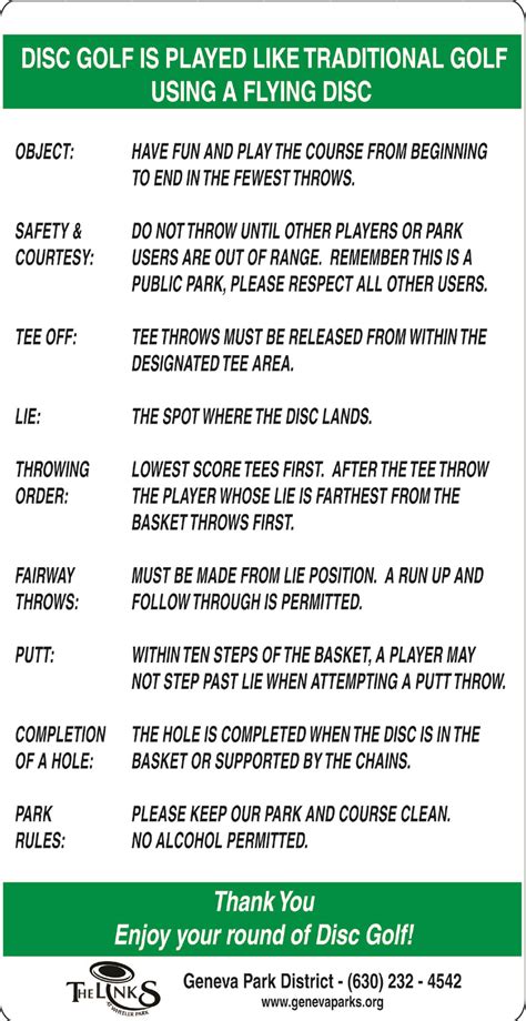 Image result for Disc Golf Rules