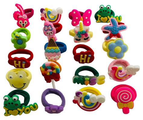 Samyak 24 Pcs Combo of Hair Ties Elastic Ponytail Holders For Kids ...