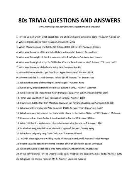 82 best 80s trivia questions and answers this is the only list you ll ...