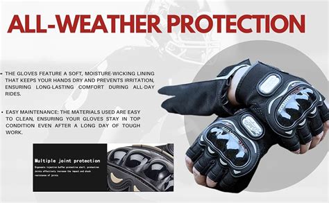 Tomorrow Fashion Biker Racing Gloves Half Finger, Ideal for Riding ...