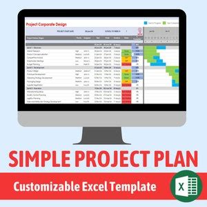 Simple Project Plan Excel 的图像结果