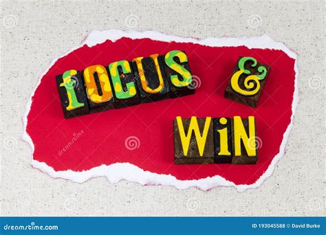 Focus Win Plan Prepare Competition Success Strategy Achievement Stock ...