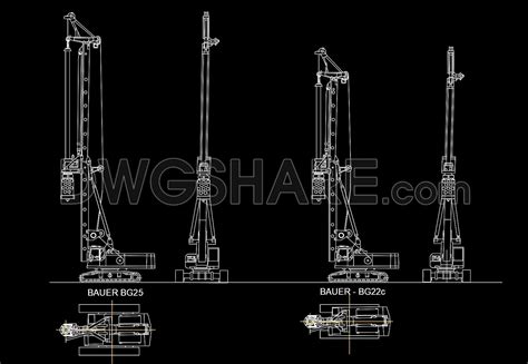 91. Free Download of CAD Drawings for Rotary Drilling Rig