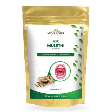 Buy VedikRoots 100% Pure Mulethi Powder - Ayurvedic Herb For Cold ...