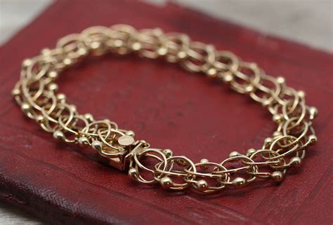 handmade 14K gold charm bracelet – Pippin Vintage Jewelry