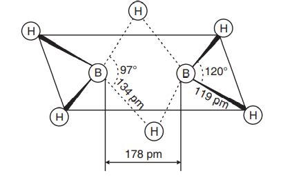 In diborane, the two H-B-H angles are nearly : - Tardigrade