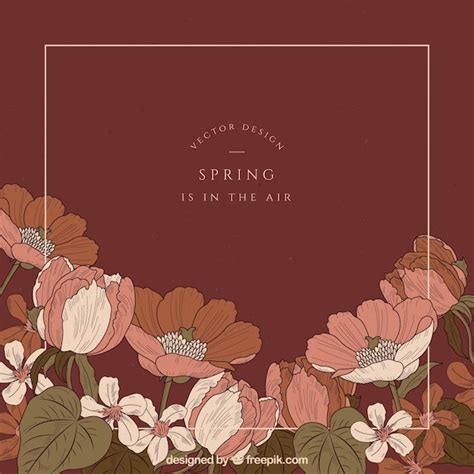 Spring background in vintage style | Free Vector