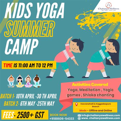 Kids Yoga Summer CAMP - Chaitanya Wellness Yoga Academy