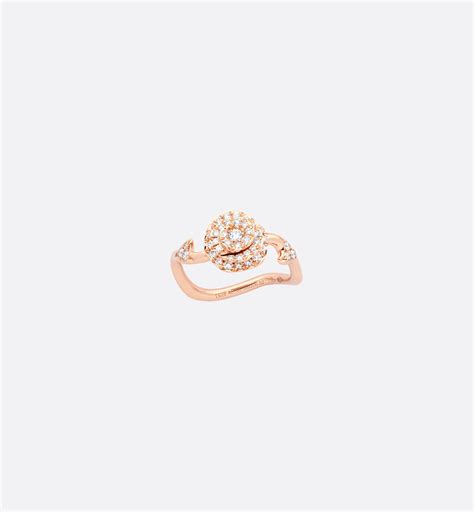 Small Rose Dior Couture Ring Pink Gold and Diamonds | DIOR