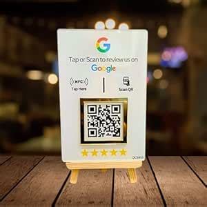 tinydabba NFC & QR Tap or Scan Feedback Standee for Business ...