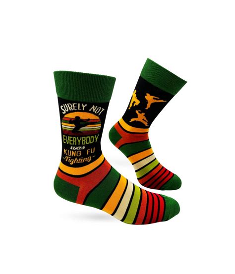 Surely Not Everybody Was Kung Fu Fighting Novelty Crew Socks | Kung Fu ...