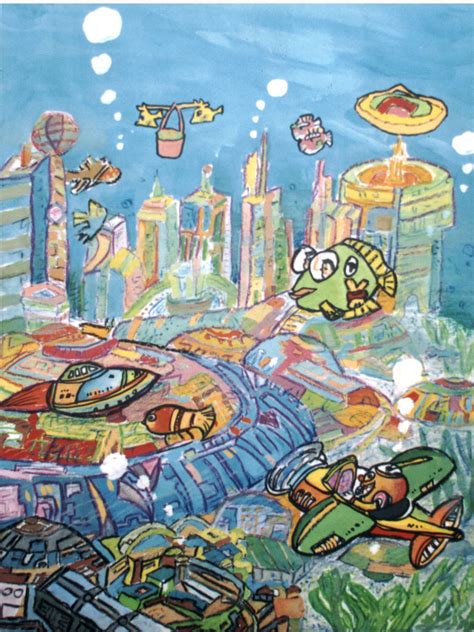 快讯—我校美术学科科幻绘画作品参加龙华区级赛多人获奖，两幅作品入围市赛