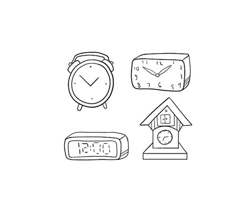 Simple Clock Drawing Vectors & Illustrations for Free Download | Freepik