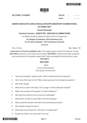 English notes - Illuminations guide - English- Illuminations - Studocu