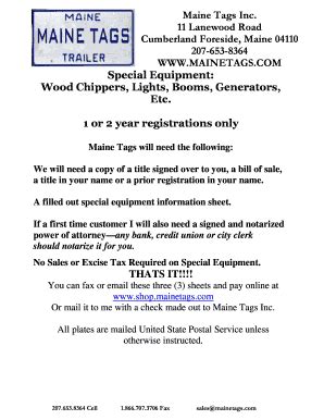 Maine Trailer Bill Of Sale Form Templates - Fillable & Printable ...