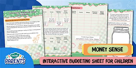 Interactive Budgeting Sheet for Children