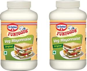 FUNFOODS by Dr. Oetker Veg Mayonnaise Original 250 Gram Pack of 2 500 g ...