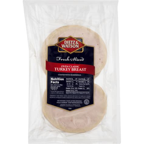 Dietz & Watson Turkey Breast, Oven Classic, Fresh Sliced (1 ct ...