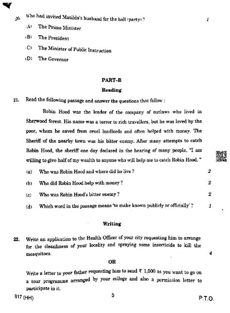 Class 10 Question Paper 的图像结果