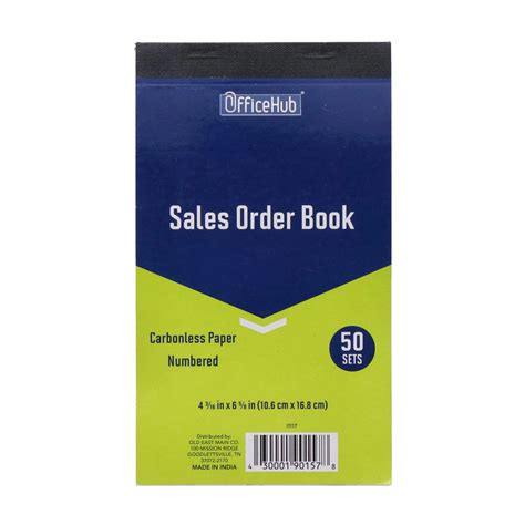 Buy OfficeHub Sales Order Book, Carbonless Paper, Numbered, 50 ct from ...