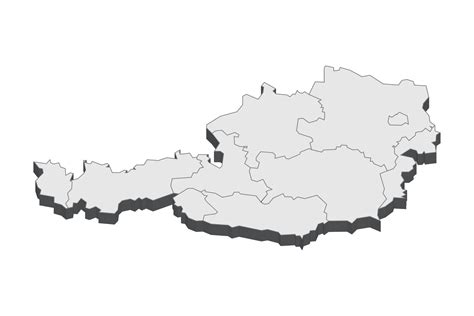3D map illustration of Austria 12031196 PNG