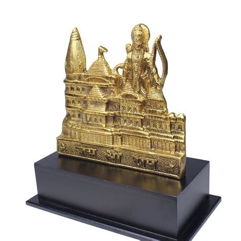 Buy Raaya Ram Mandir Ayodhya Model Metal Temple for Desk Showpiece - 1 ...